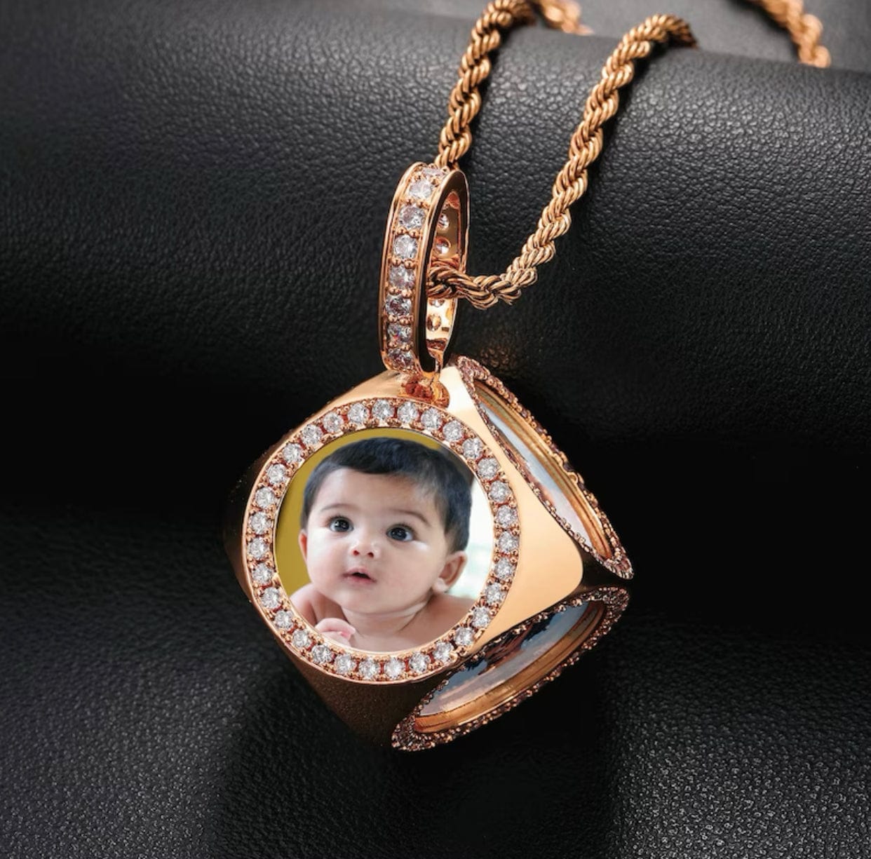 Custom Photo Cube Necklace