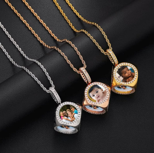 Custom Photo Cube Necklace