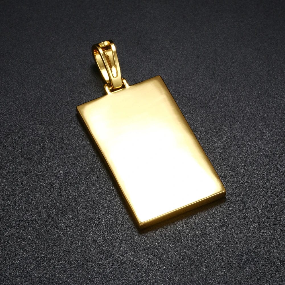 Rectangle Picture Pendant Necklace