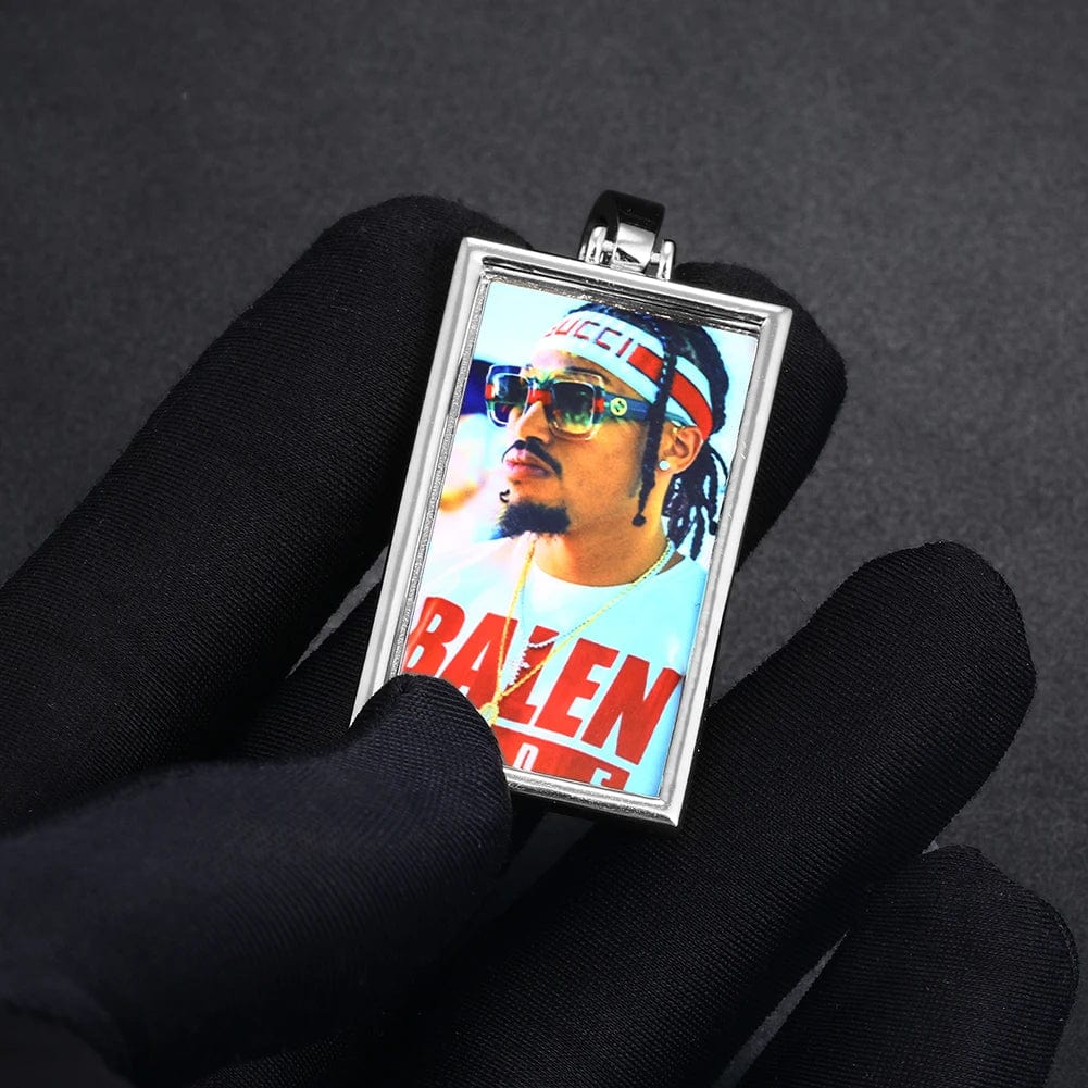 Rectangle Picture Pendant Necklace