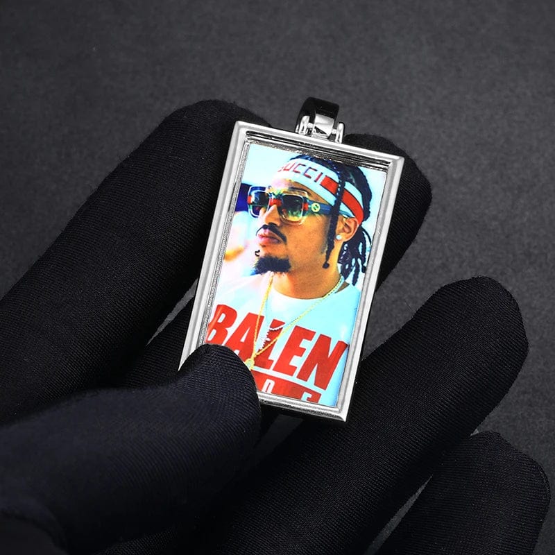 Rectangle Picture Pendant Necklace
