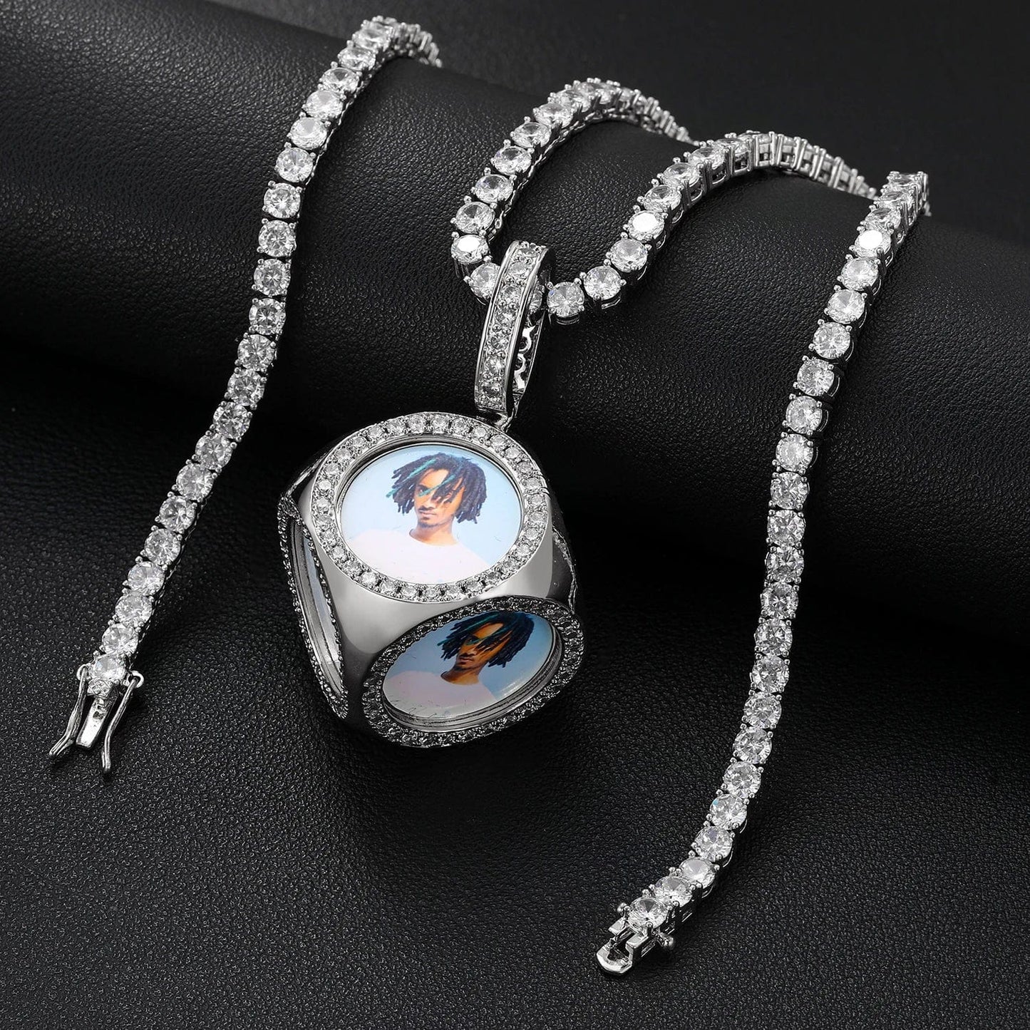 Custom Photo Cube Necklace