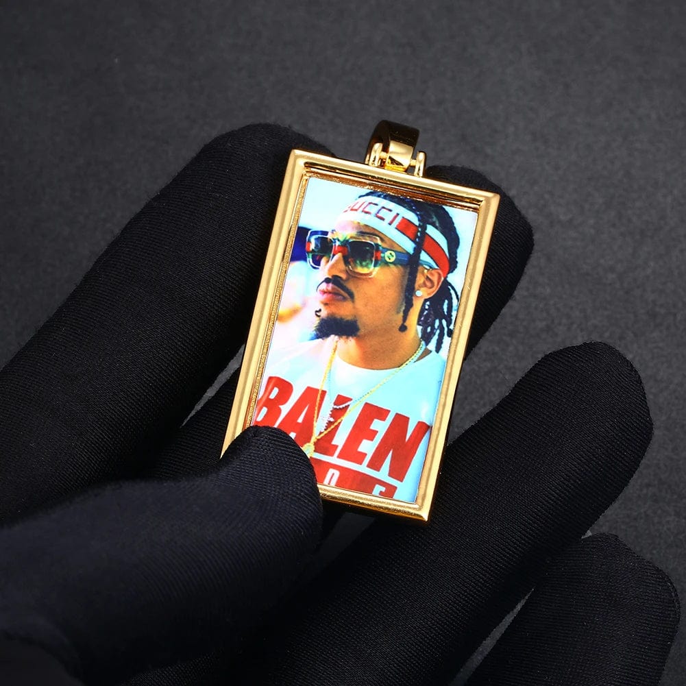 Rectangle Picture Pendant Necklace