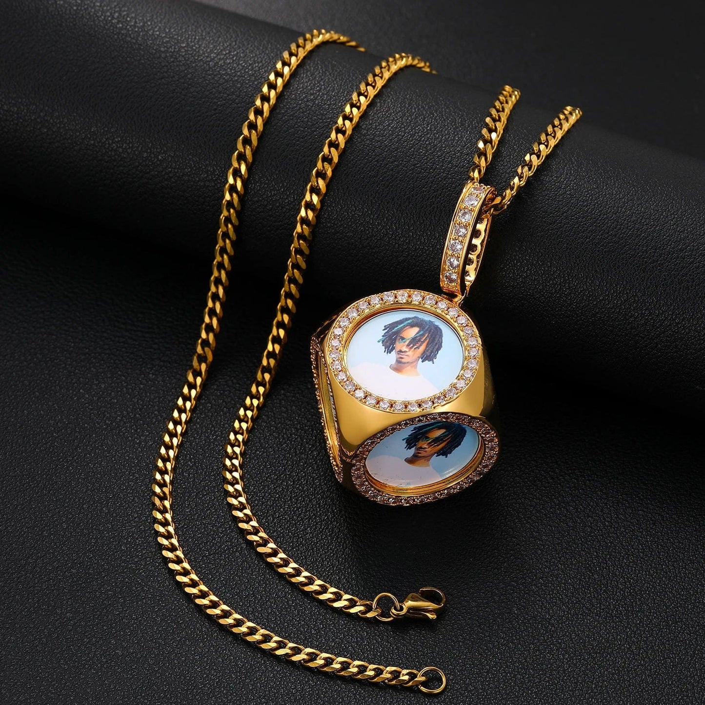 Custom Photo Cube Necklace