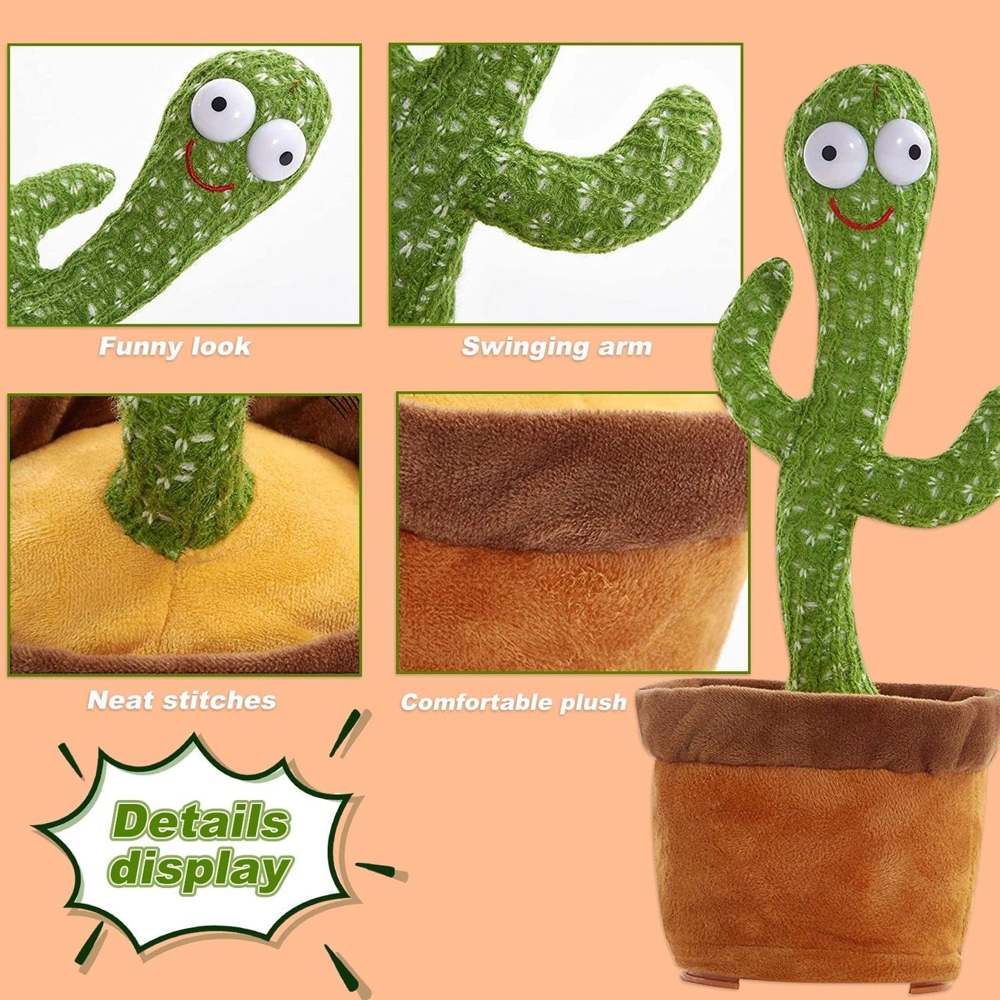 Talking Dancing Cactus Toy - For Babies