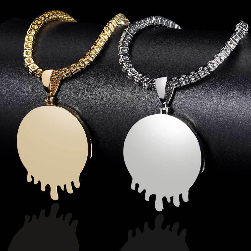 Dripping Frame Photo Pendant Necklace