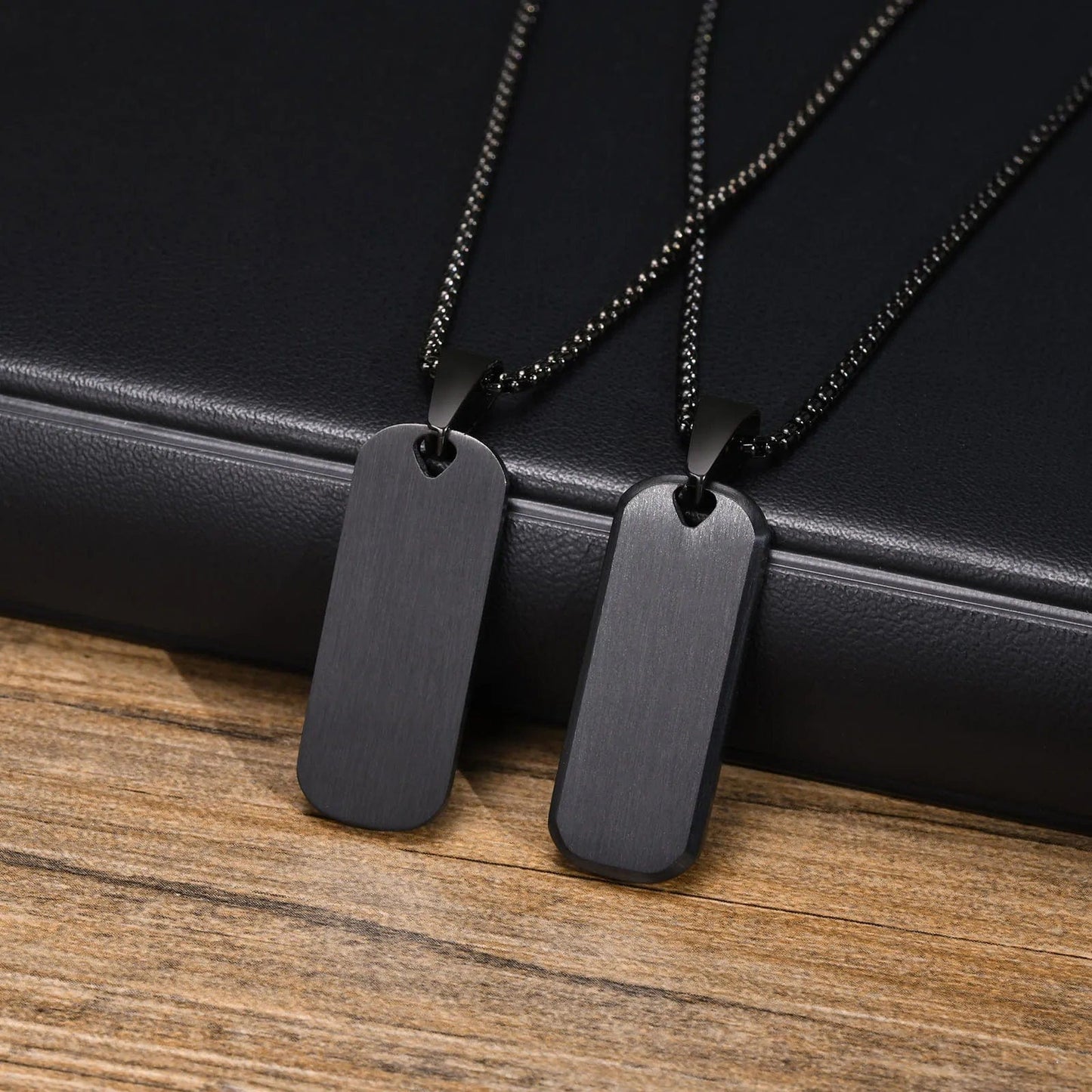 Custom Mens Dog Tag Necklace With Initial