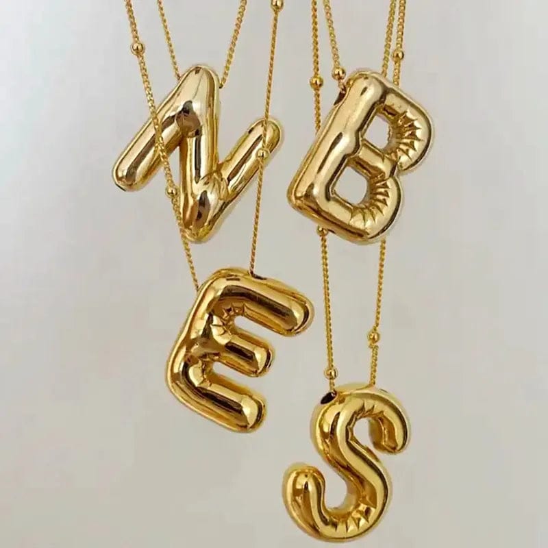 Balloon Bubble Letter Necklace