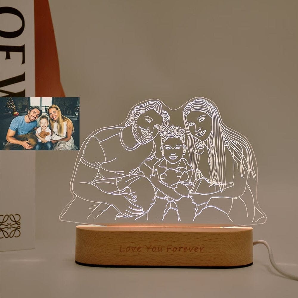 Personalized 3D Photo "Love Lamp" With Custom Text