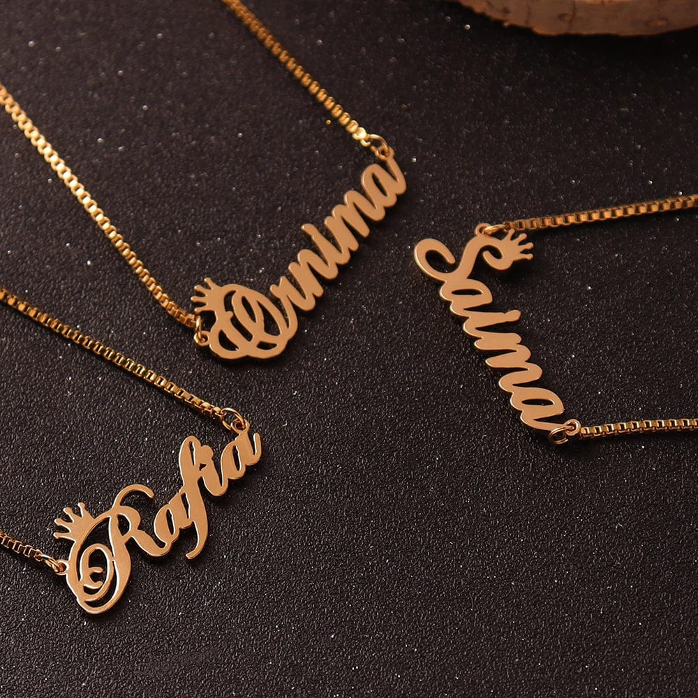 Personalized Name Necklace with Box Chain