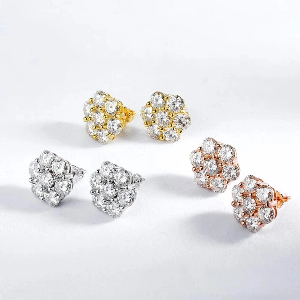 Moissanite Silver Earrings