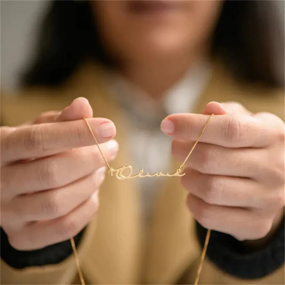 Personalized Name Necklace with Box Chain