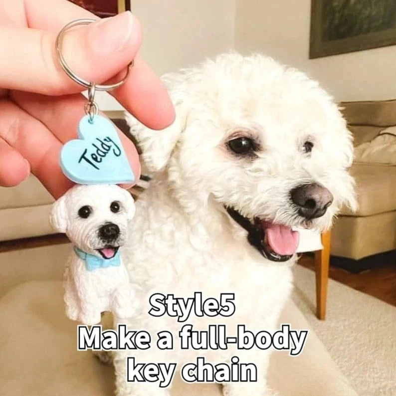 Custom 3D Pet Portrait Ornament - Personalized Dog & Cat Owner Gift