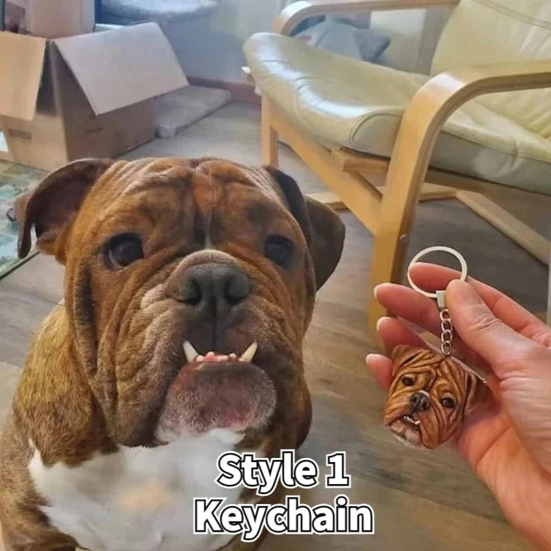 Custom 3D Pet Portrait Ornament - Personalized Dog & Cat Owner Gift