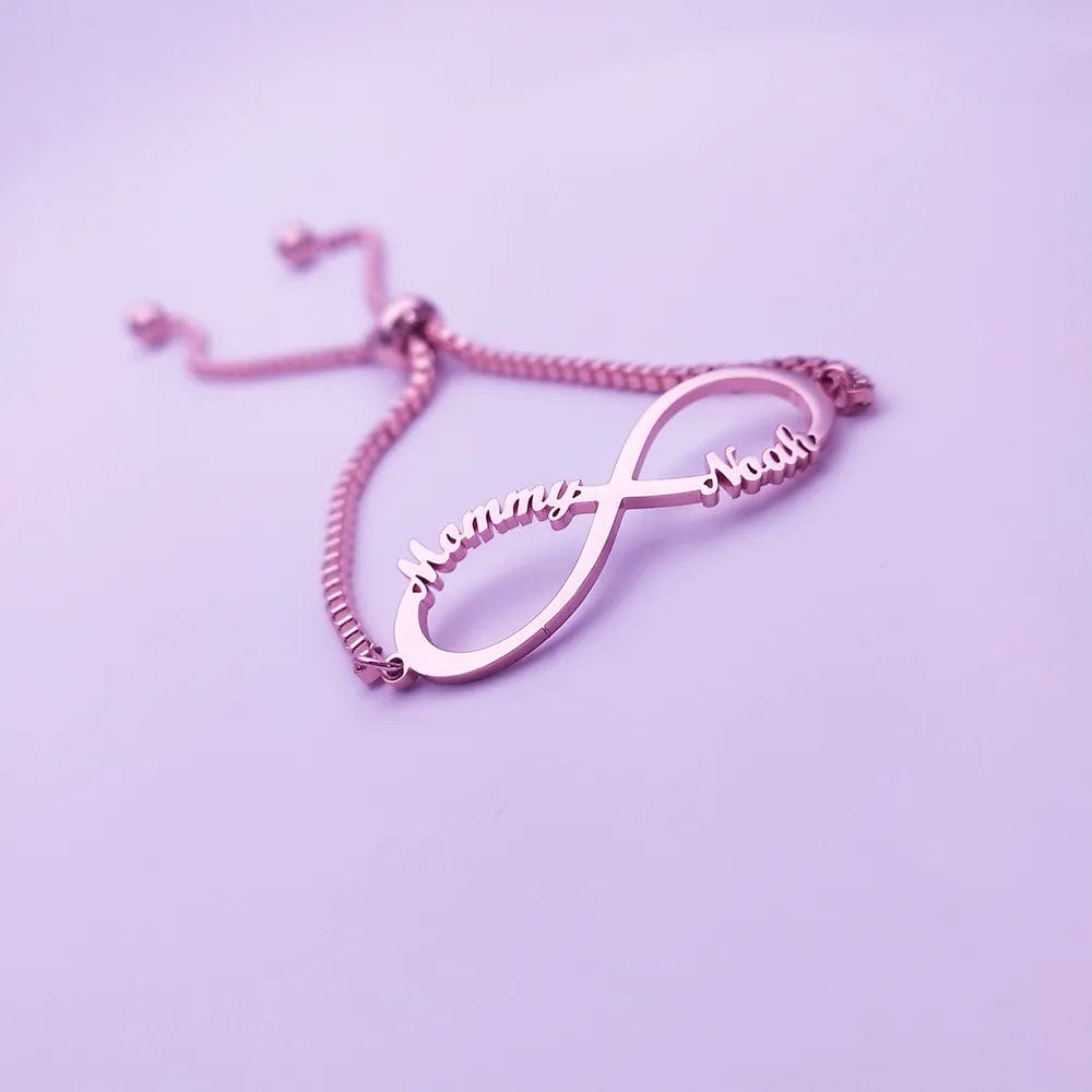 Custom Infinity Knot Multi-Name Bracelet - Adjustable