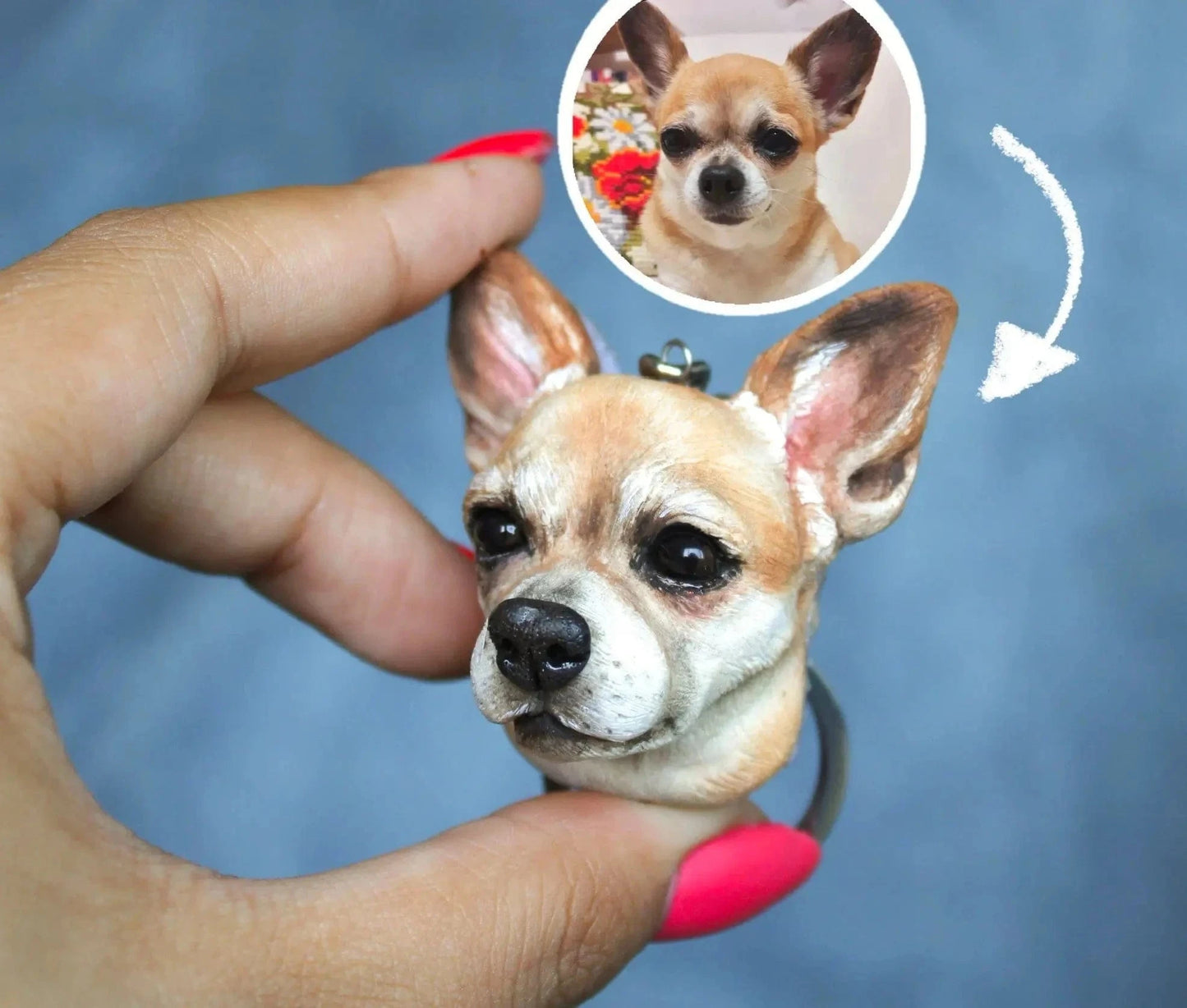 Custom 3D Pet Portrait Ornament - Personalized Dog & Cat Owner Gift