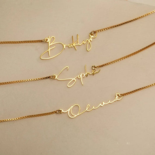 Personalized Name Necklace with Box Chain