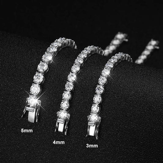 Moissanite Tennis Bracelet - 925 Sterling Silver