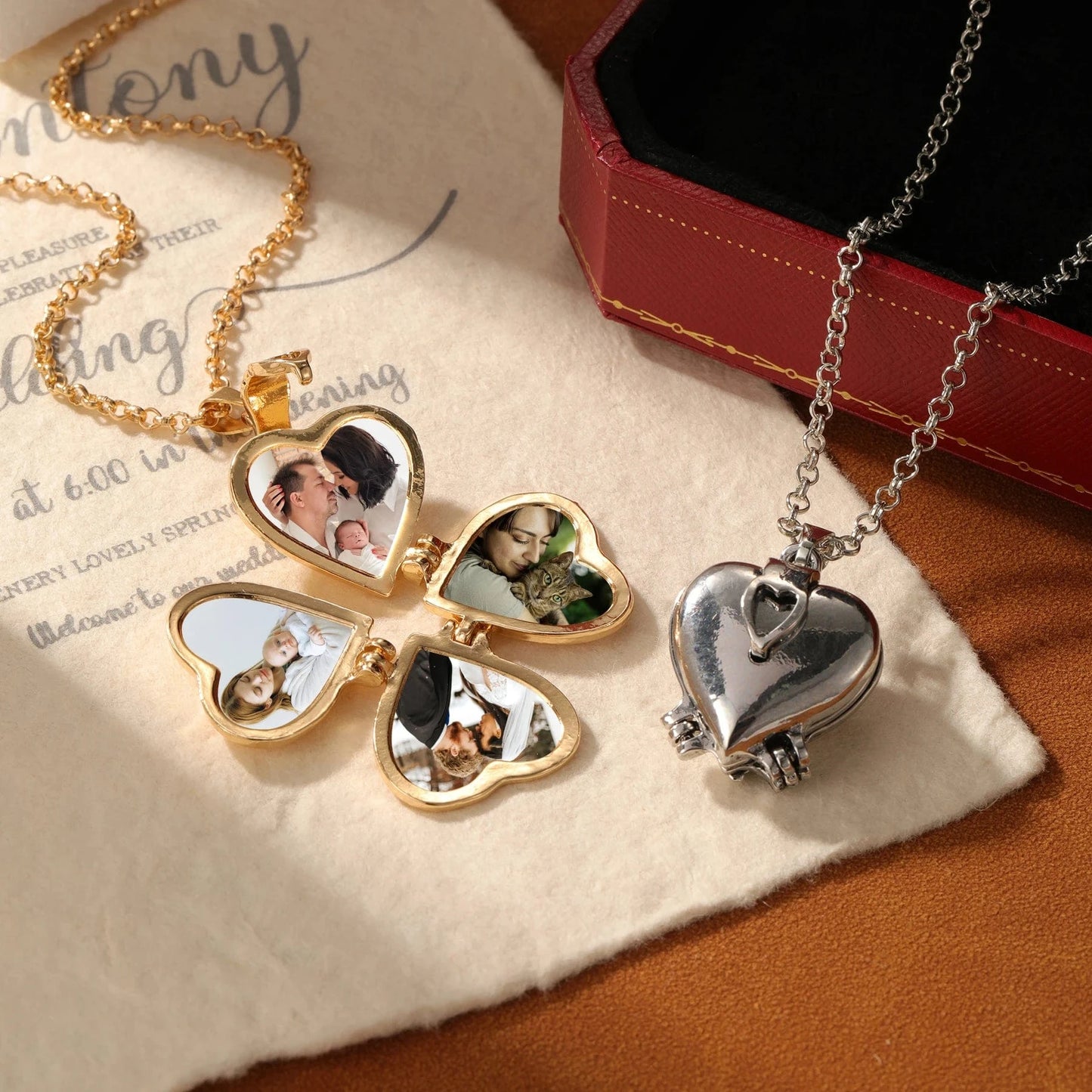 Four Picture Locket Necklace
