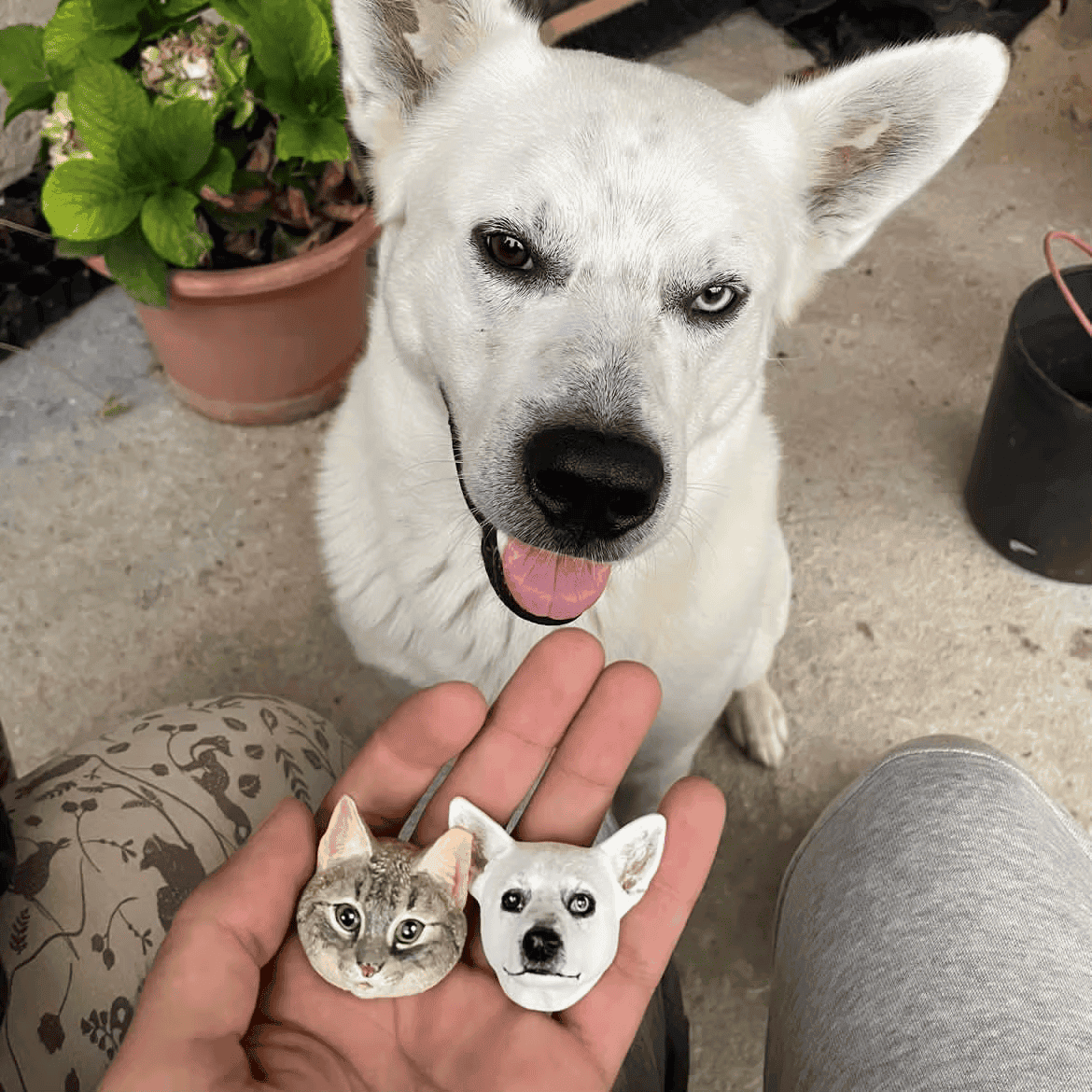 Custom Pet Head Magnet - 3D Full‑Color Pet Portrait