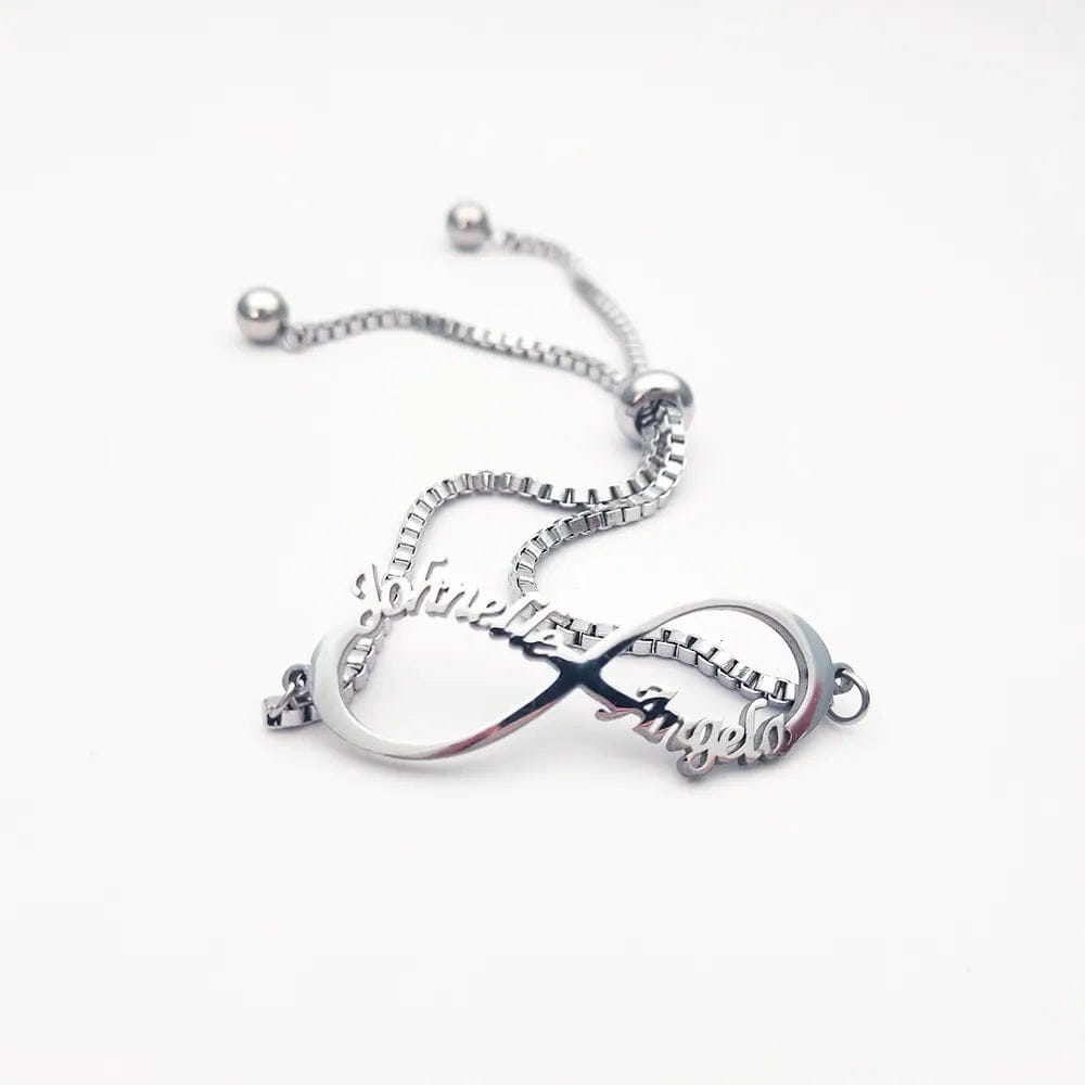 Custom Infinity Knot Multi-Name Bracelet - Adjustable