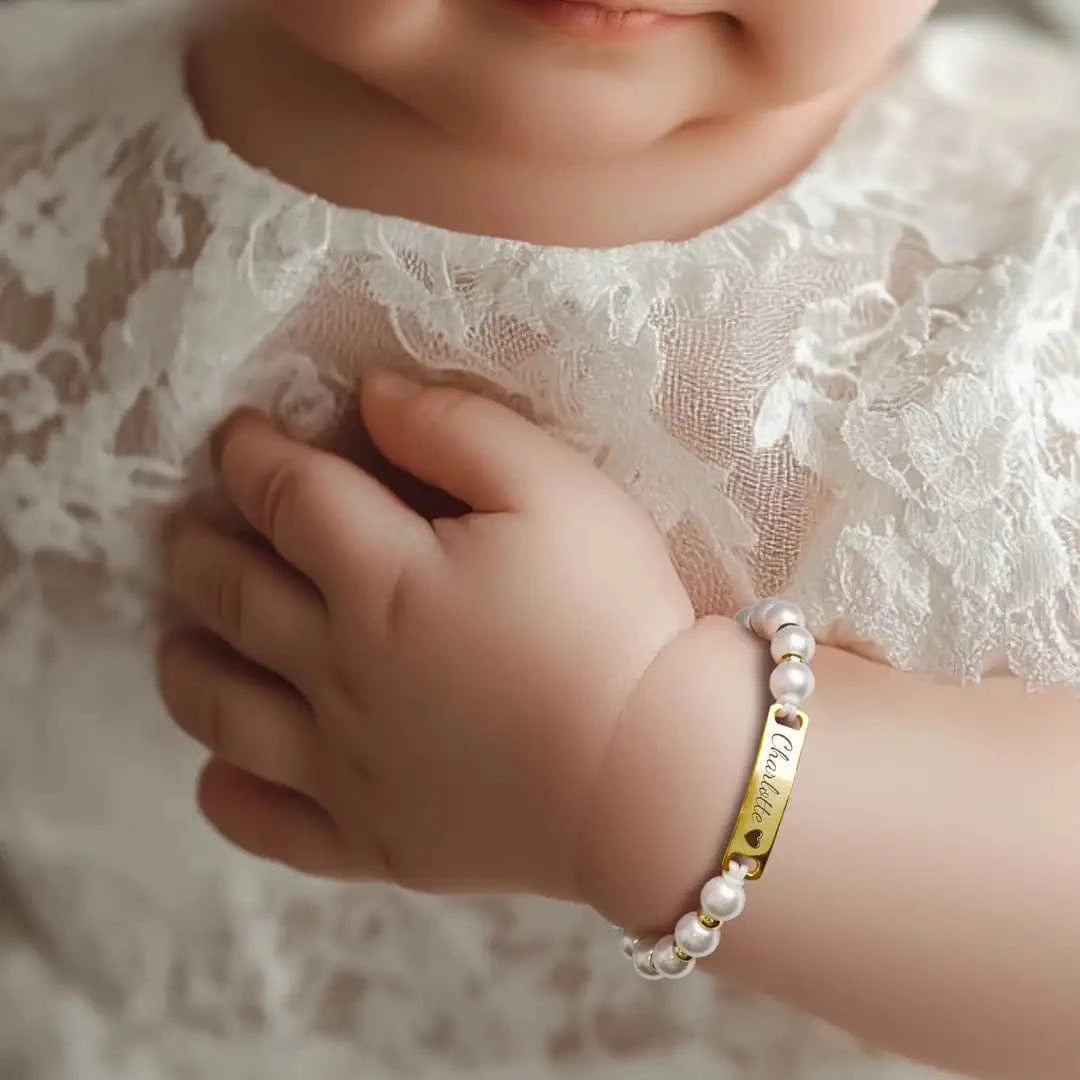 Pearl Baby Name Necklace
