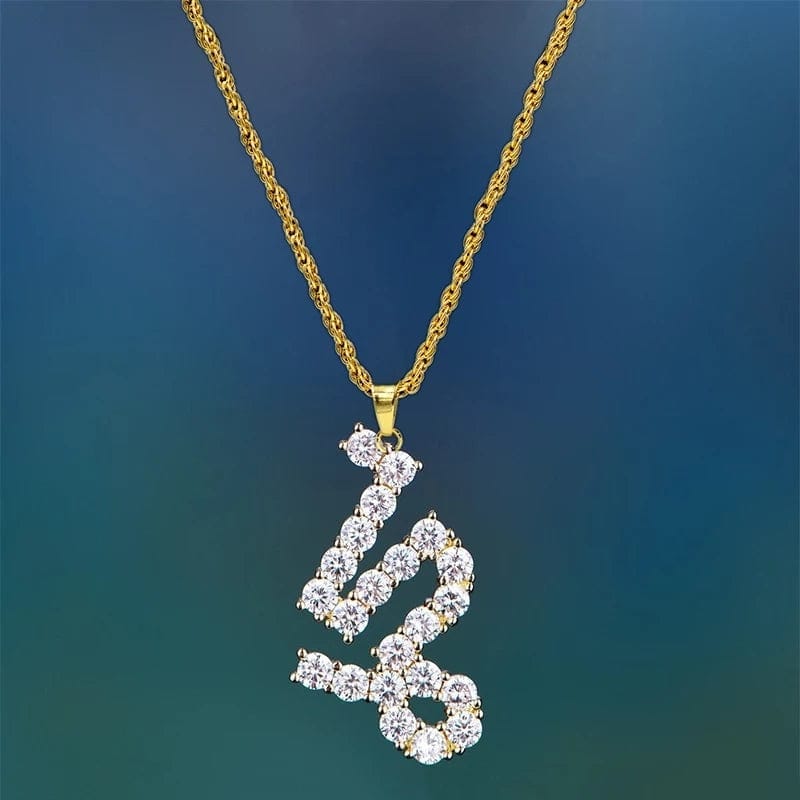 12 Zodiac Sign Shining Crystals Charms Necklaces