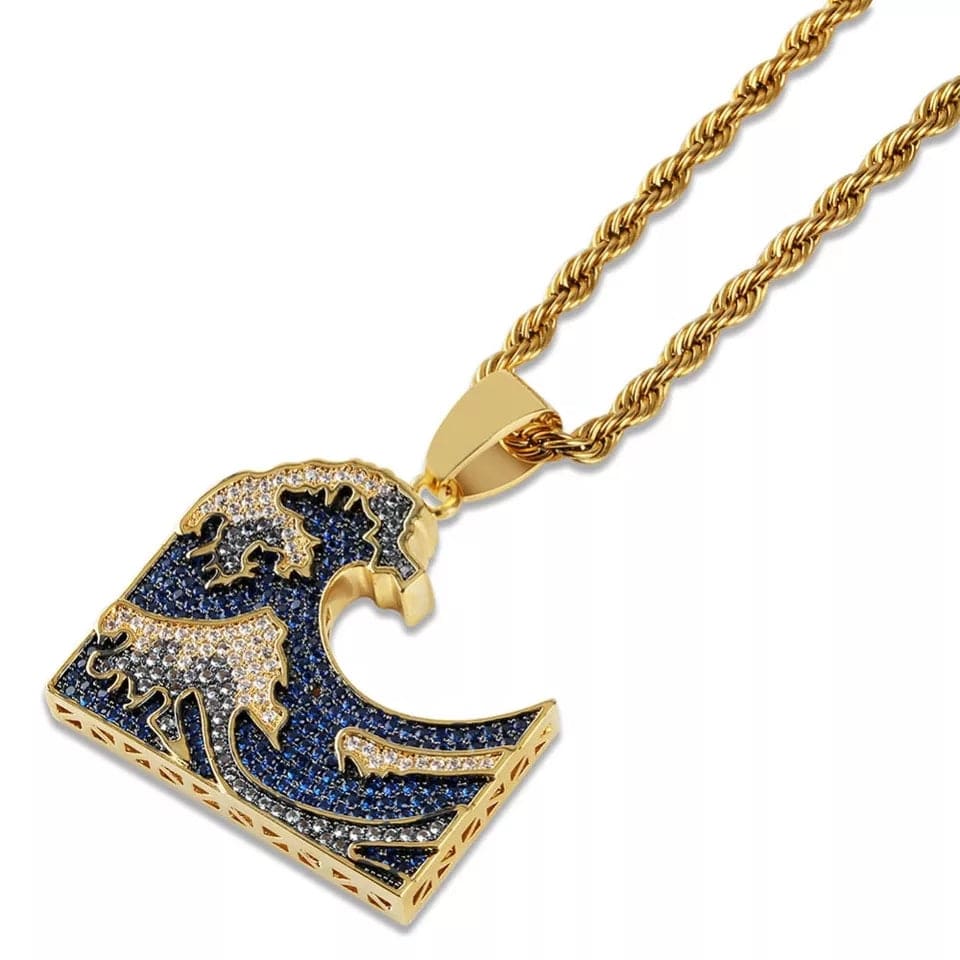 The Gold Wave Pendant & Necklace