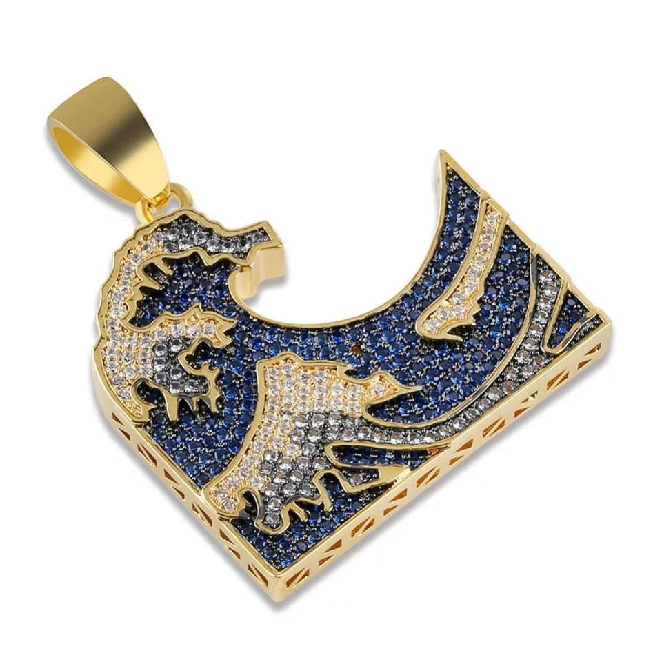 The Gold Wave Pendant & Necklace