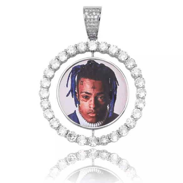 Double-Sided Rotating Picture Pendant Necklace