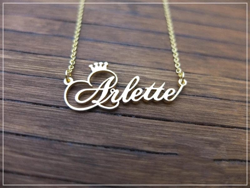 Custom Name Necklace With Crown