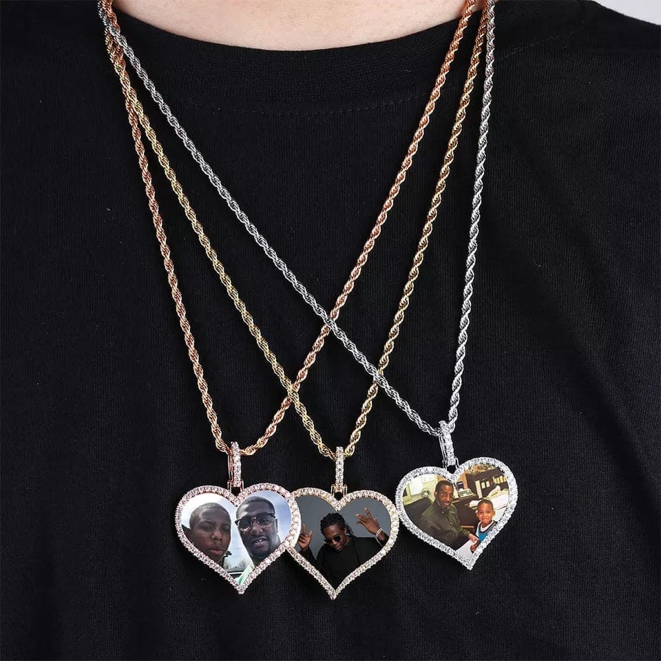 Custom Heart Necklace With Picture