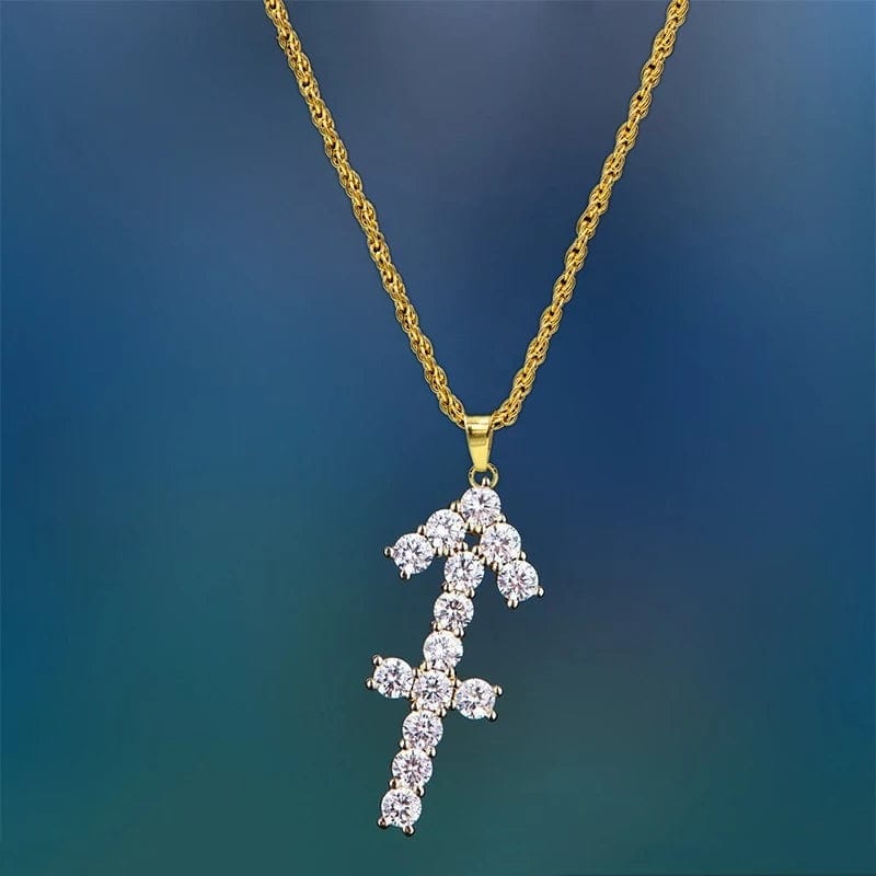 12 Zodiac Sign Shining Crystals Charms Necklaces