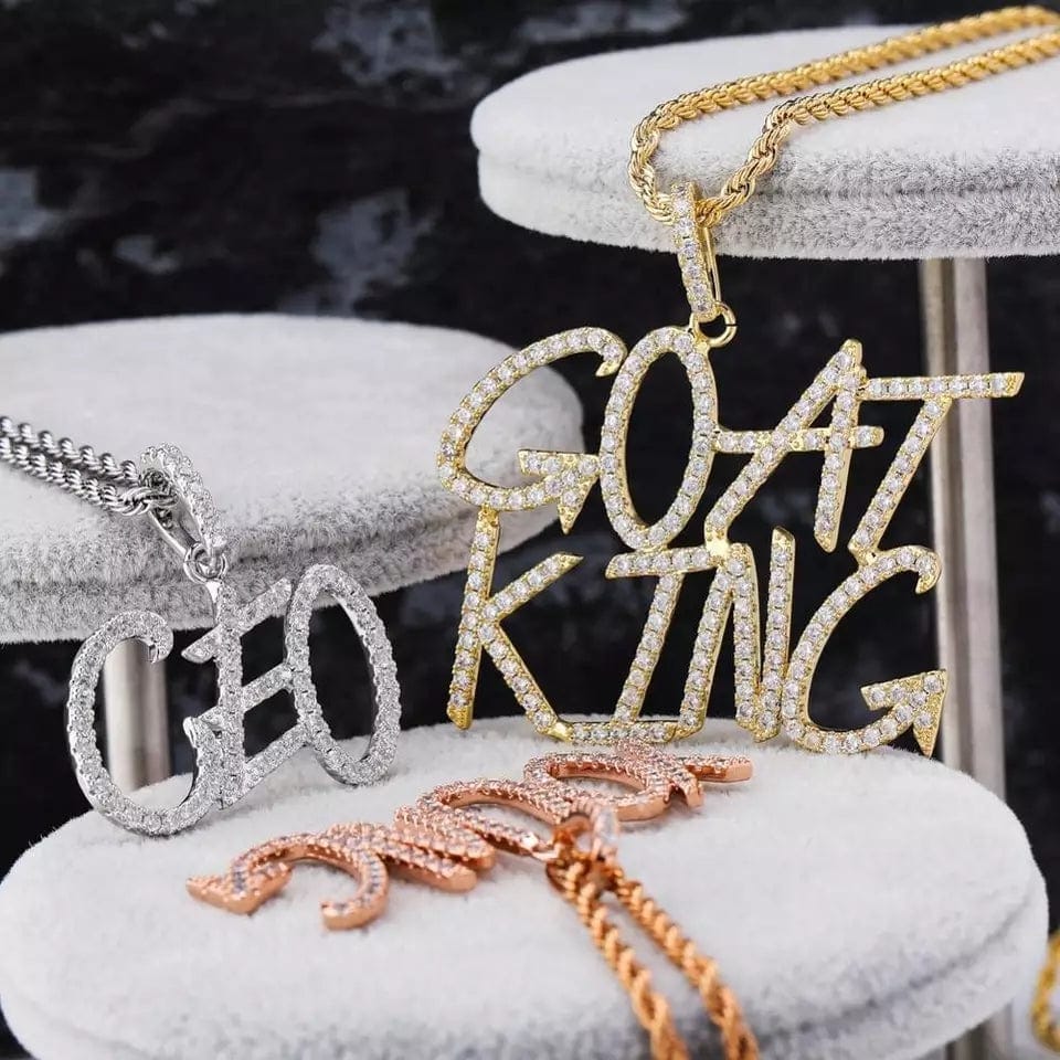 Tag Style Letter Name Pendants & Necklace