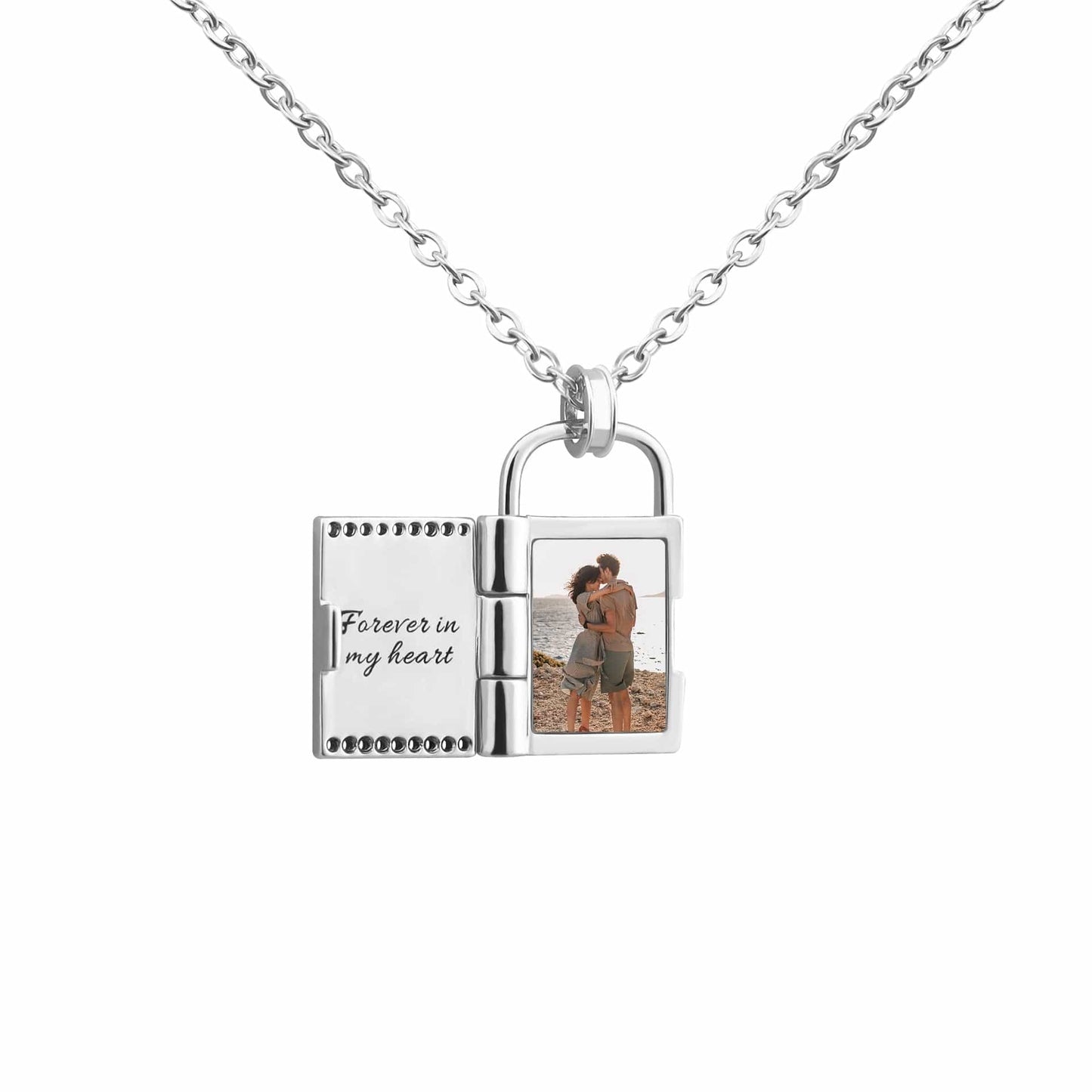 "Open Book" Custom Engravable Photo Locket Necklace!