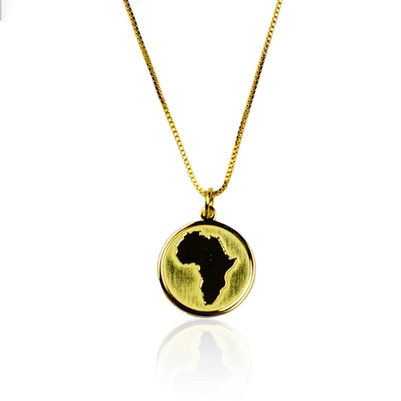 Custom Coin Style Map Necklace For Country, City Or State