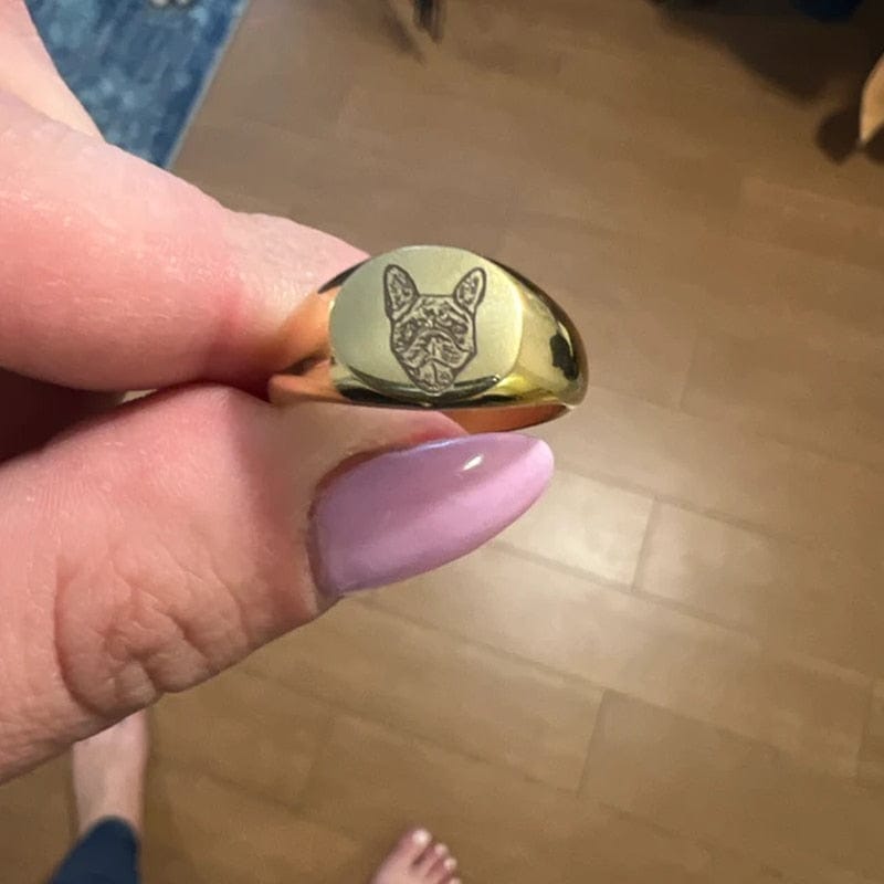 Custom pet photo ring