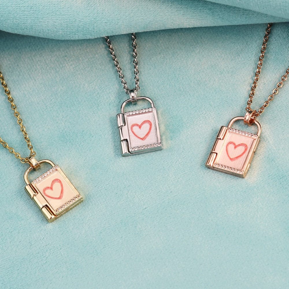 "Open Book" Custom Engravable Photo Locket Necklace!