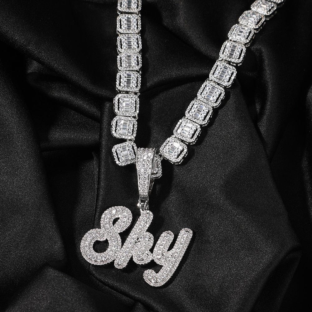 Custom Brush Script Name Necklace - Unisex