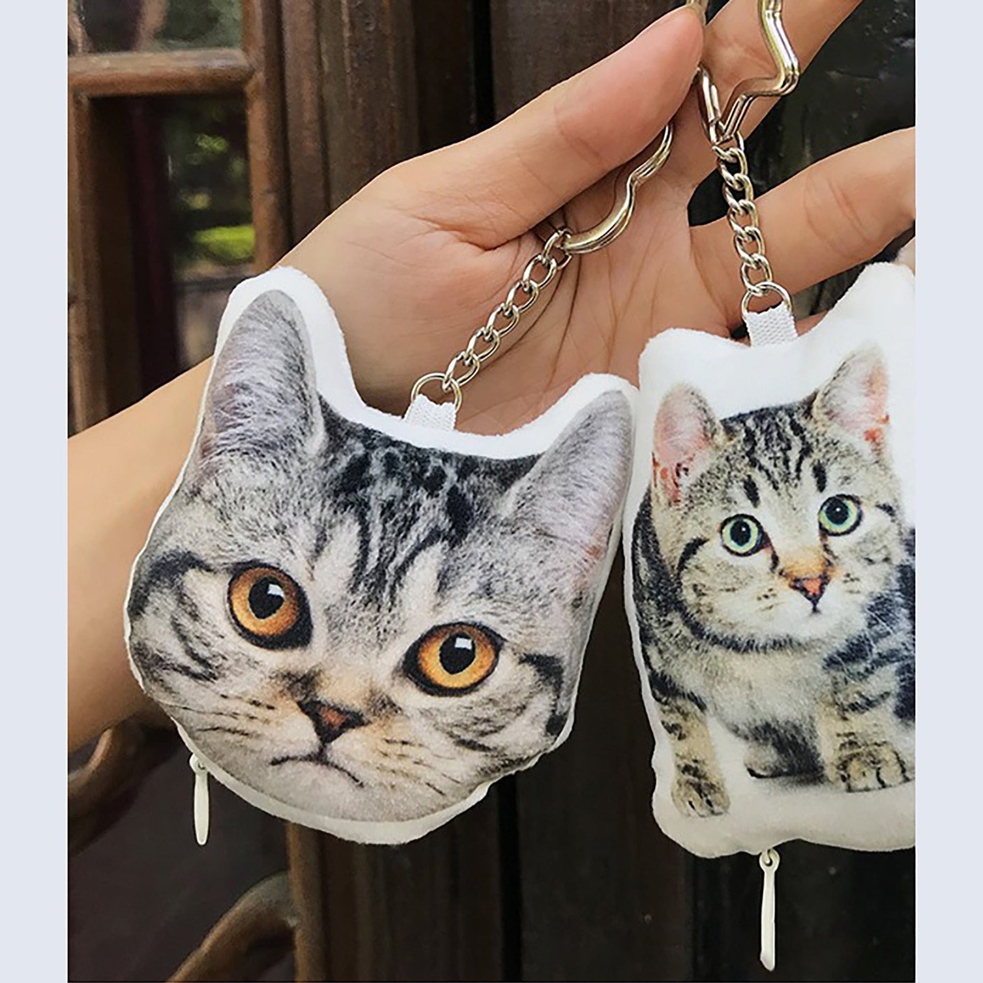 Custom pet photo pillow keychain
