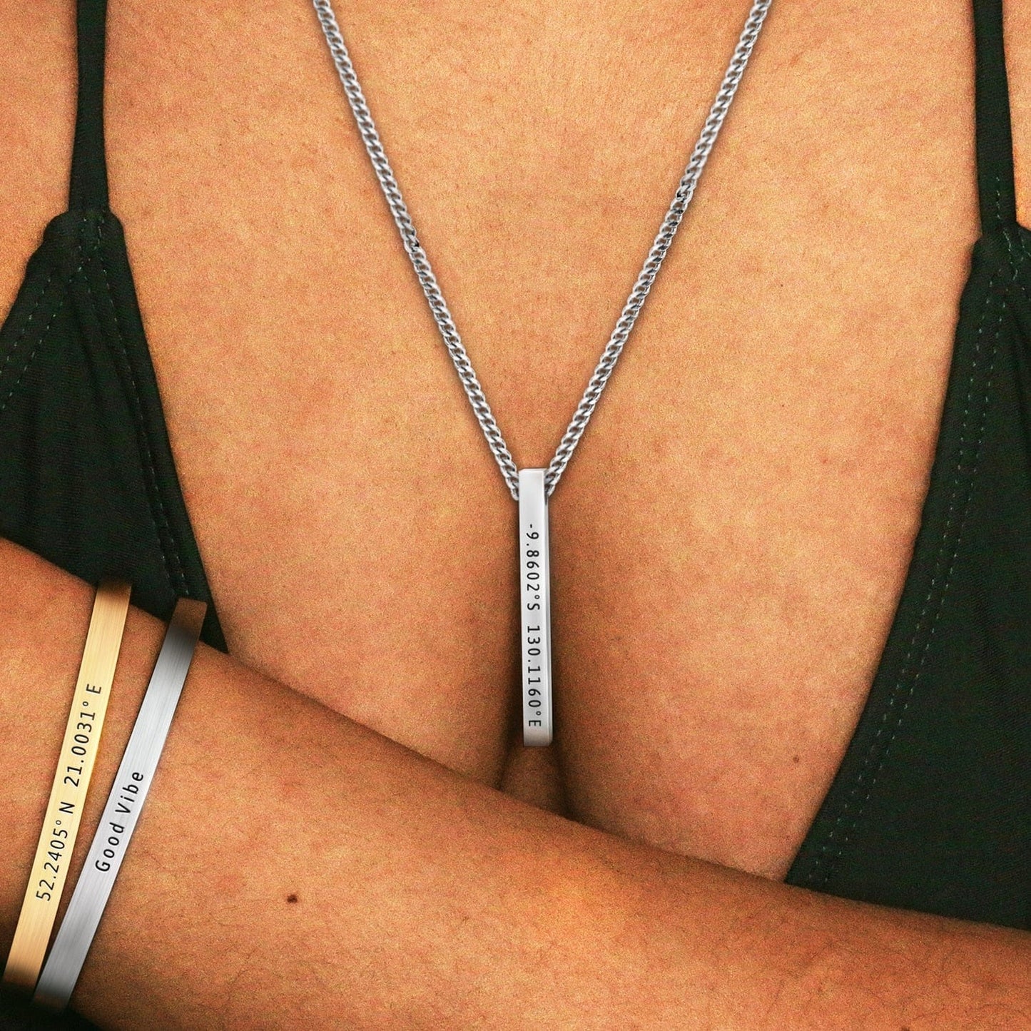 Bar Necklace With Custom Engraving