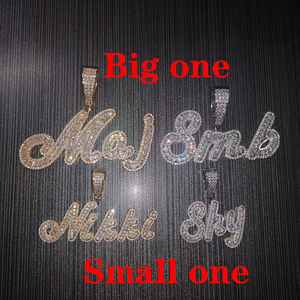 Custom Brush Script Name Necklace - Unisex