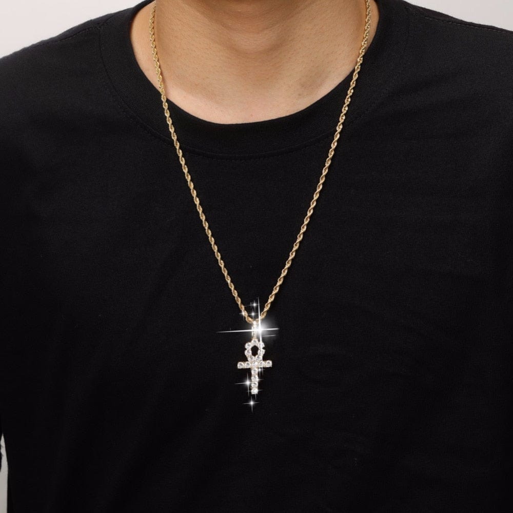 Ankh Pendant Necklace - Gold, Silver