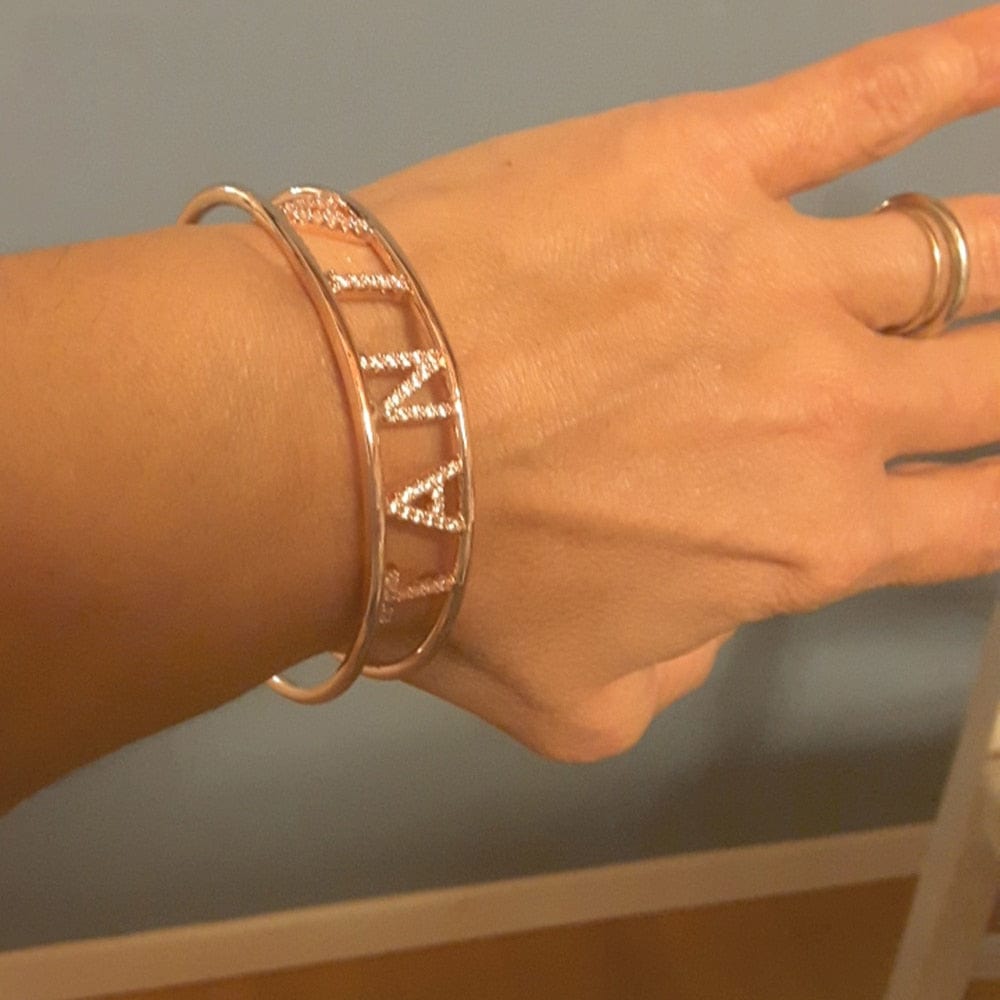 Personalized Bangle Bracelet With Name