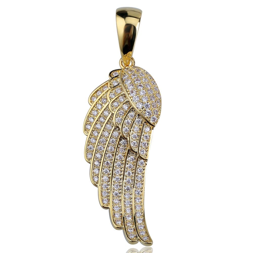 Angel Wing Pendant & Necklace - Gold, Silver