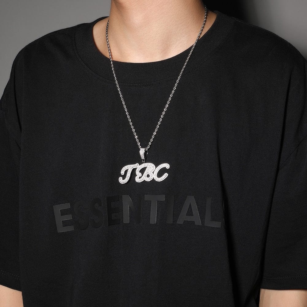 Custom Brush Script Name Necklace - Unisex