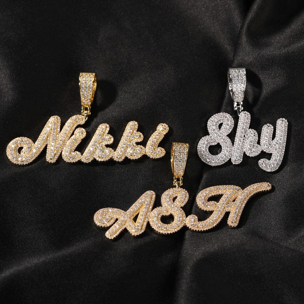 personalized diamond name necklace