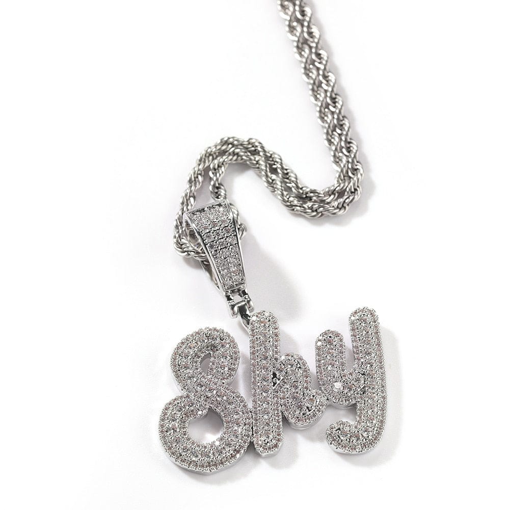 Custom Brush Script Name Necklace - Unisex
