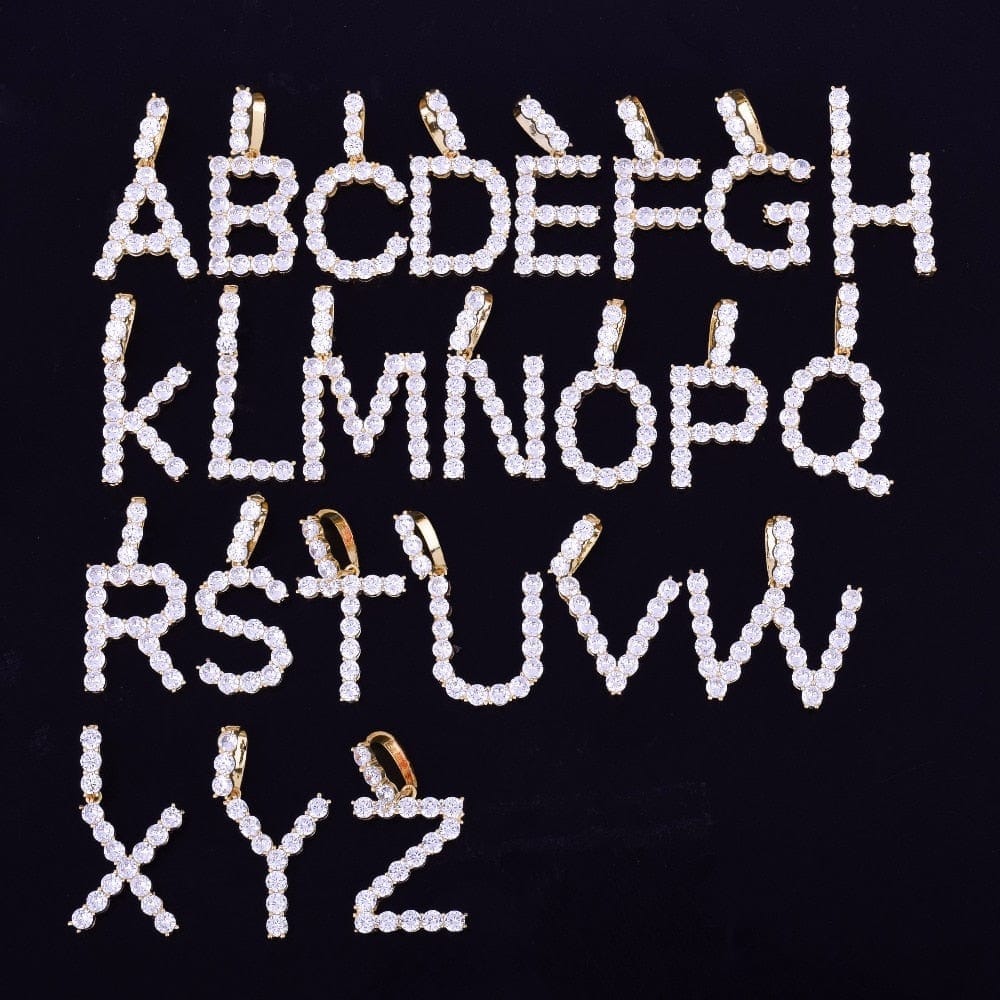 Zircon Diamond Letters/Initials Necklaces & Pendant