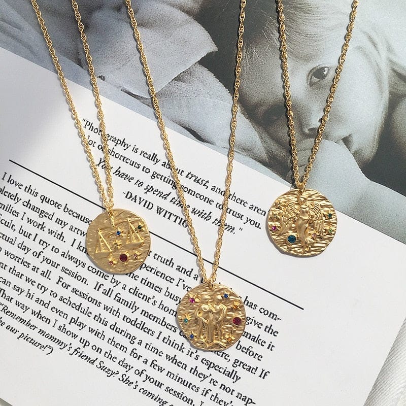 Sumerian Gold Coin Constellation Pendant/Necklace
